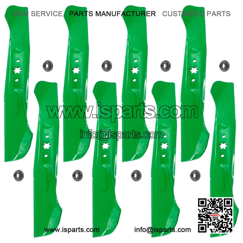 942-04290 942-04244 46-Inch Deck Blades Kit with Nuts for MTD & Cub Cadet Riding Mowers - Image 5