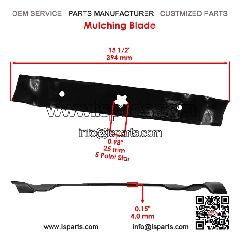 159705 145708 46-Inch Deck Blade with Bolt Kit for Husqvarna AYP Riding Mowers - Image 2
