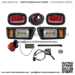 10L0L Complete 12V Golf Cart Light Kit with Headlights, Tail Lights, Turn Signals, Brake Lights, Flasher & Horn