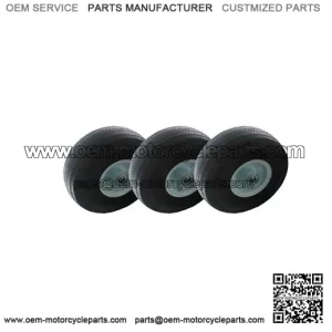 Puncture-Proof No-Flat Tire Set of 3 ?C 1 Front 4.10X3.50-4 and 2 Rear 4.10X3.50-6 for Walk-Behind Blowers, Replaces 4164204 & 4164205