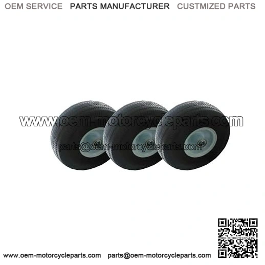 Puncture-Proof No-Flat Tire Set of 3 ?C 1 Front 4.10X3.50-4 and 2 Rear 4.10X3.50-6 for Walk-Behind Blowers, Replaces 4164204 & 4164205