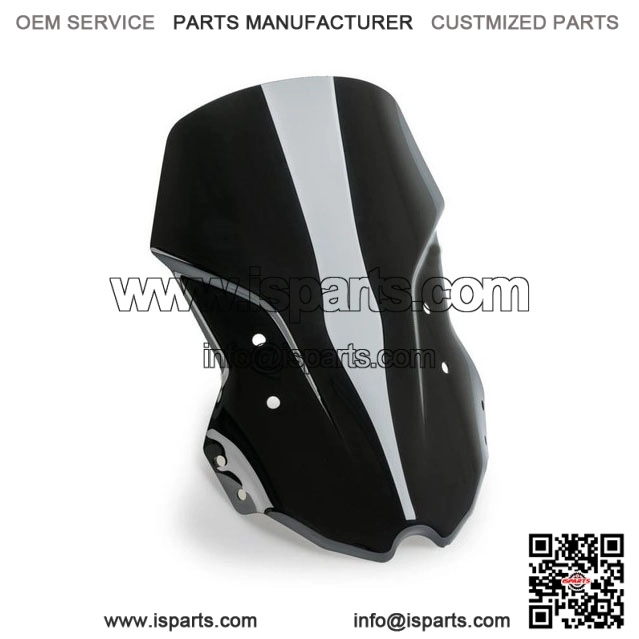 Black Touring Windscreen for QJ Motor SRT 550 On Road (2023-2024) - Wind Protection