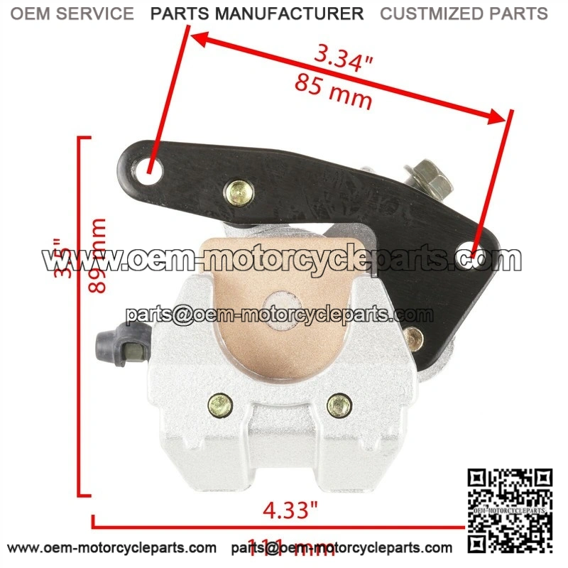 Fits Polaris Sportsman 500 4x4 1998-2002 Rear Brake Caliper With Disc Rotor With Pads - Image 3