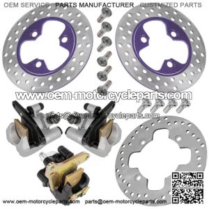 For Yamaha Viking 700 YXM700 2014-26 Front Rh Lh Brake Disc Rotor With Bolt and Pads