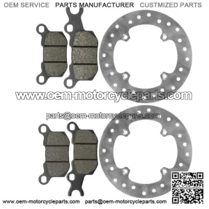 For Can-Am Traxter HD5 HD8 HD10 2015-2023 Front and Rear Brake Disc with Pads