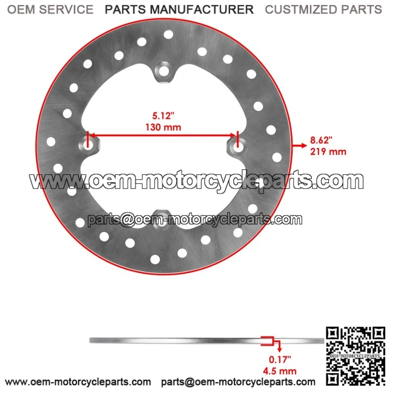 For Can-Am Traxter HD5 HD8 HD10 2015-2023 Front and Rear Brake Disc with Pads - Image 2
