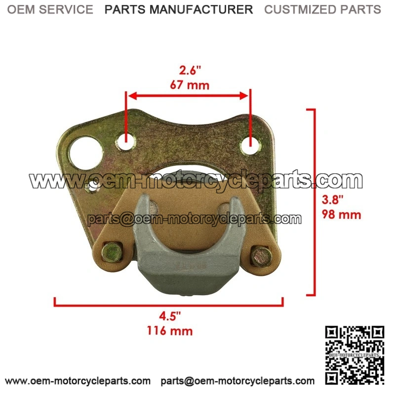 For Polaris Ranger 400 HO 2011 Front Left and Right Brake Caliper and Disc - Image 3