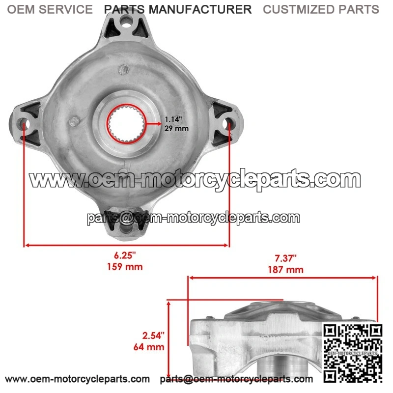 For Polaris RZR 800 2008-2014 Front Wheel Hub and Brake Disc Rotor Kit - Image 2