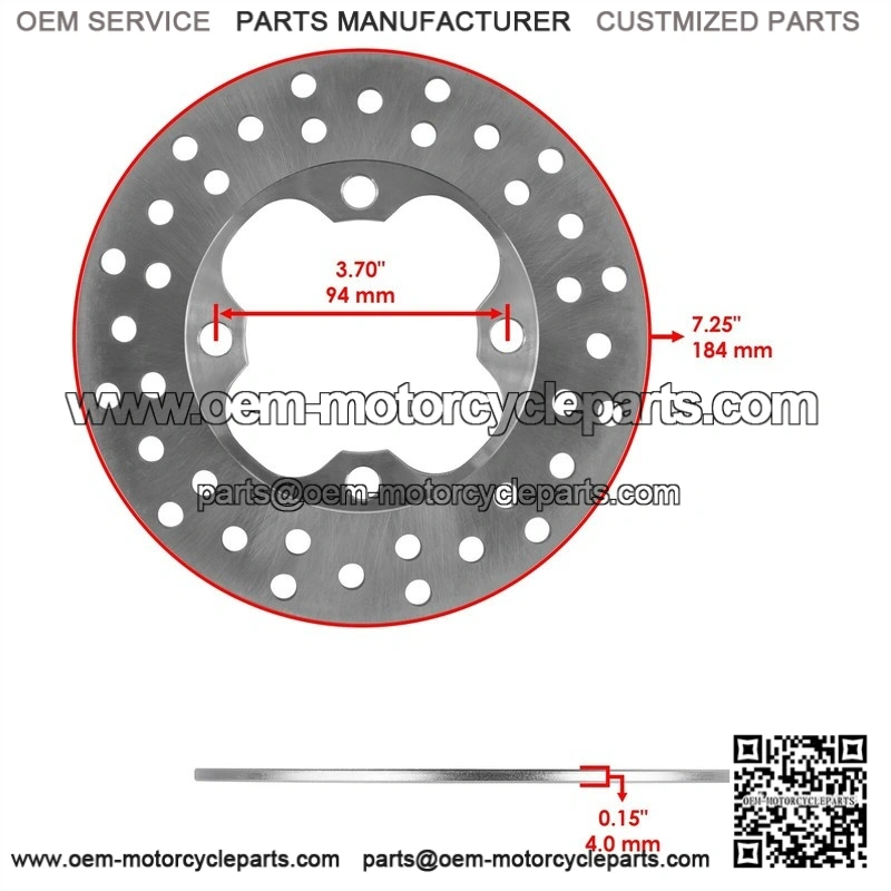 Fits Honda Rancher 420 TRX420FPE 4x4 ES 2009-13 2 Front Brake Disc Rotor With Pads - Image 2