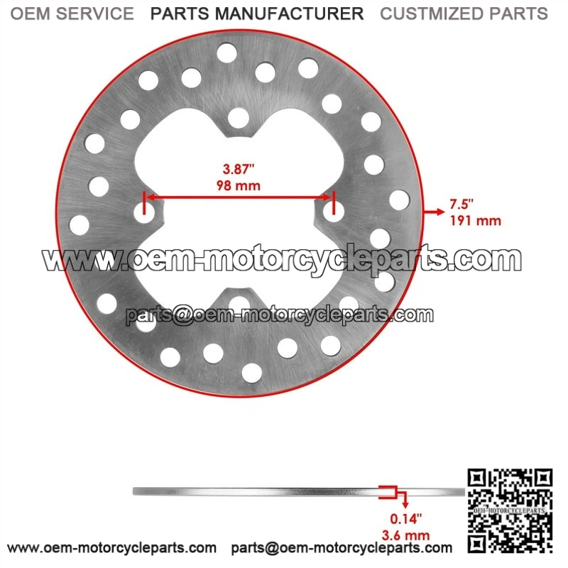 For Honda FourTrax Rancher TRX420FA 2014-2026 Front Brake Caliper With Disc and Studs - Image 2