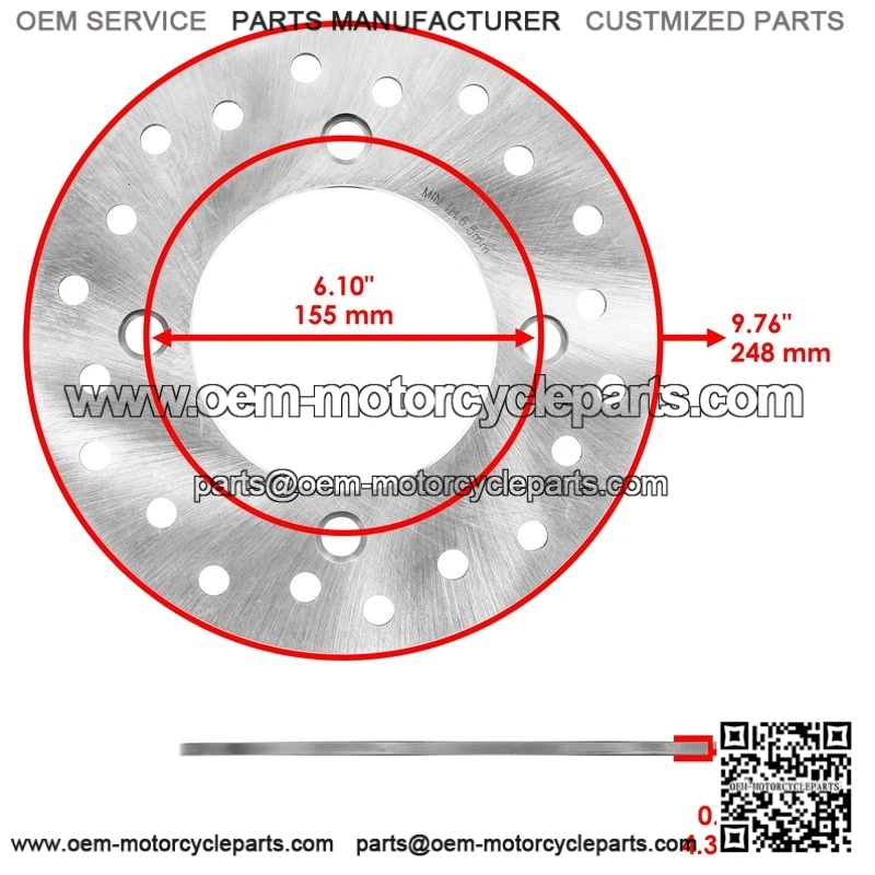 For Honda CRF250R CRF250X 2004-2007 Front and Rear Brake Disc Set With Sintered Pads - Image 2