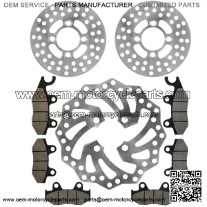 For Polaris RZR XP Turbo 2017-2021 5267607 2206231 Front Brake Disc Rotor With Pad