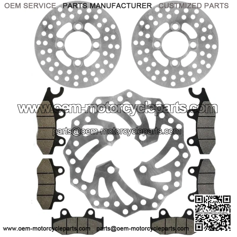 For Polaris RZR XP Turbo 2017-2021 5267607 2206231 Front Brake Disc Rotor With Pad