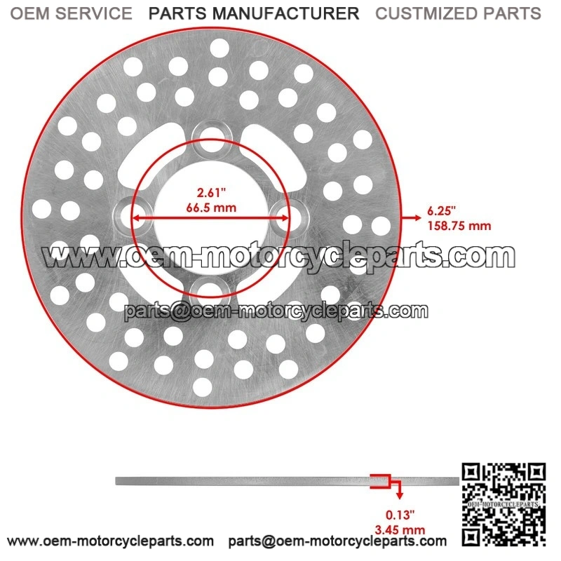 For Polaris RZR XP Turbo 2017-2021 5267607 2206231 Front Brake Disc Rotor With Pad - Image 2