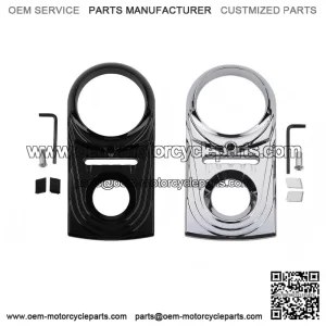 Dash Panel Insert Cover ?C Chrome/Black for Harley Softail Fatboy 2000-2017
