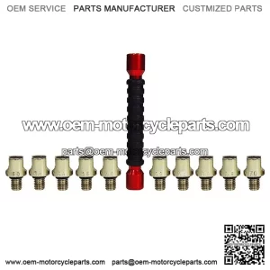 11 Piece Motorcycle Wheel Spoke Wrench Set Tool