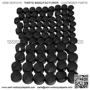 Engine Bolt Cap Cover Kit ?C Black 83pcs for Harley Davidson Touring Twin Cam