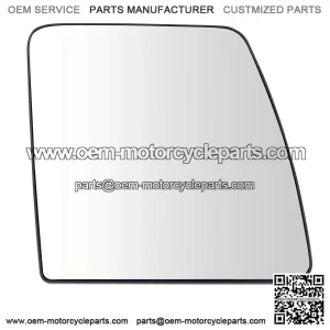 Heated Passenger Side Mirror Glass with Backing Plate - Snap On - Compatible with 2012-2021 Nissan NV1500, 2012-2018 NV2500, NV3500 (NI1325122)