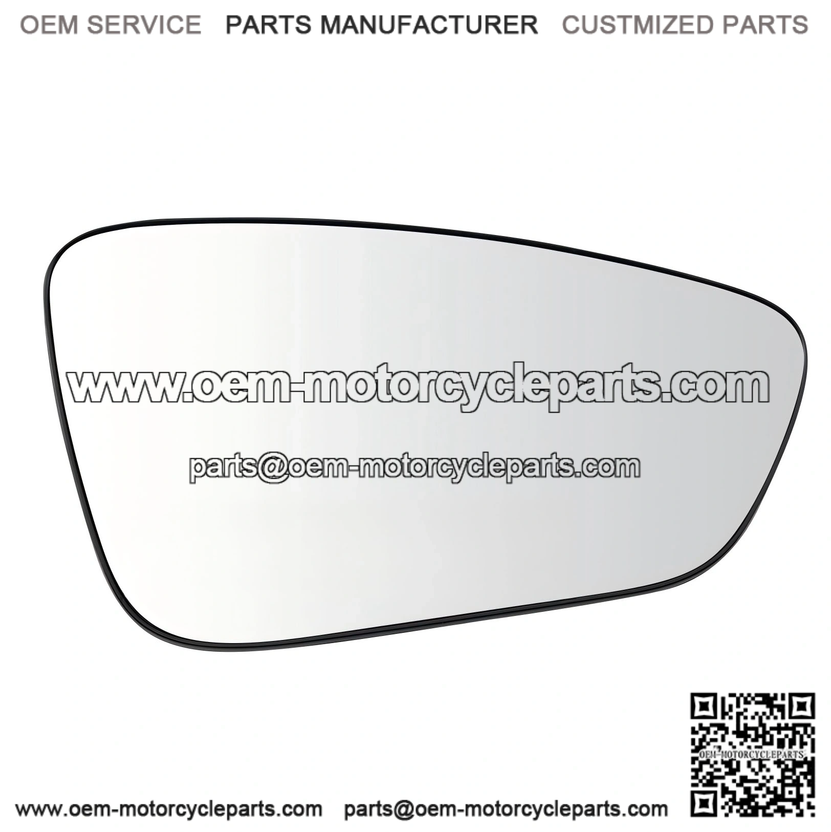 Clear Snap On Passenger Side Mirror Glass - Compatible with 2015-2017 Chrysler 200 (CH1325188)