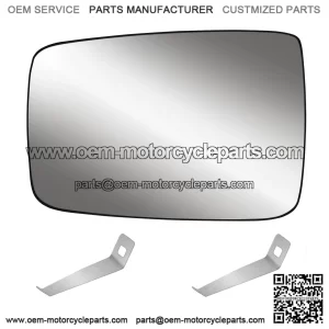 Heated Driver Side Mirror Glass - Convex Exterior with Backing Plate - Compatible with 2009-2018 Dodge Ram Pick-Up 1500, 2500 - Replaces 68079363AA, 68050299AA