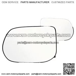 Pair of Non-Heated Driver and Passenger Side Mirror Glass - Flat Glass, with Backing Plate, for Sedan - Replacement for 2006-2011 Honda Civic - Fits 76253SNAA01, 76203SNAA01 / HO1324119, HO1325119
