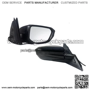 Match to Black Passenger Side Door Mirror for 2016-2021 Honda Civic LX SE Sport, Power Mirror Adjust, Manual Fold, Non-Heat, Replace 76208TBAC03ZA, HO1321283 (3 Pins)