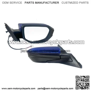 Right Passenger Side Door Mirror for 2016-2021 Honda Civic LX SE Sport, Power Mirror Adjust, Manual Fold, Non-Heated, Match to Aegean Blue Metallic Pearl, Replace 76208TBAC03ZA, HO1321283 (3 Pins)