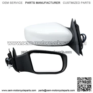 Right Passenger White Side Mirror Compatible with Nissan Altima 2013-2018 Sedan, Power Glass, Non-Folding, Non-Heated, Door Mirrors Outside Rear View Mirror, Replace # 963013TH0A