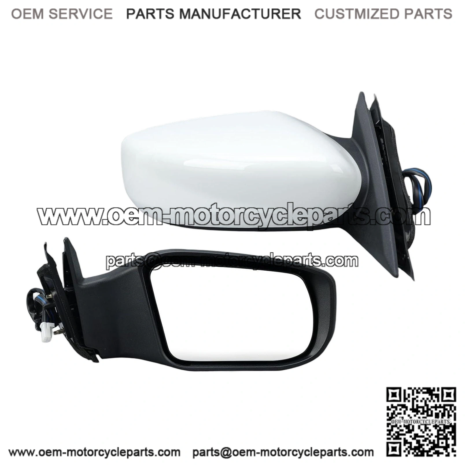 Right Passenger White Side Mirror Compatible with Nissan Altima 2013-2018 Sedan, Power Glass, Non-Folding, Non-Heated, Door Mirrors Outside Rear View Mirror, Replace # 963013TH0A