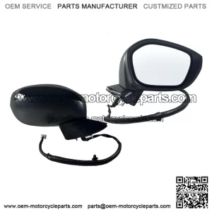 Right Passenger Side Mirror Fits 2022-2026 Honda Civic Sedan/Hatchback, Power Glass, Manual Folding, Match to Crystal Black Pearl, Replace HO1321350, 76208T20A01 (3 Pins)