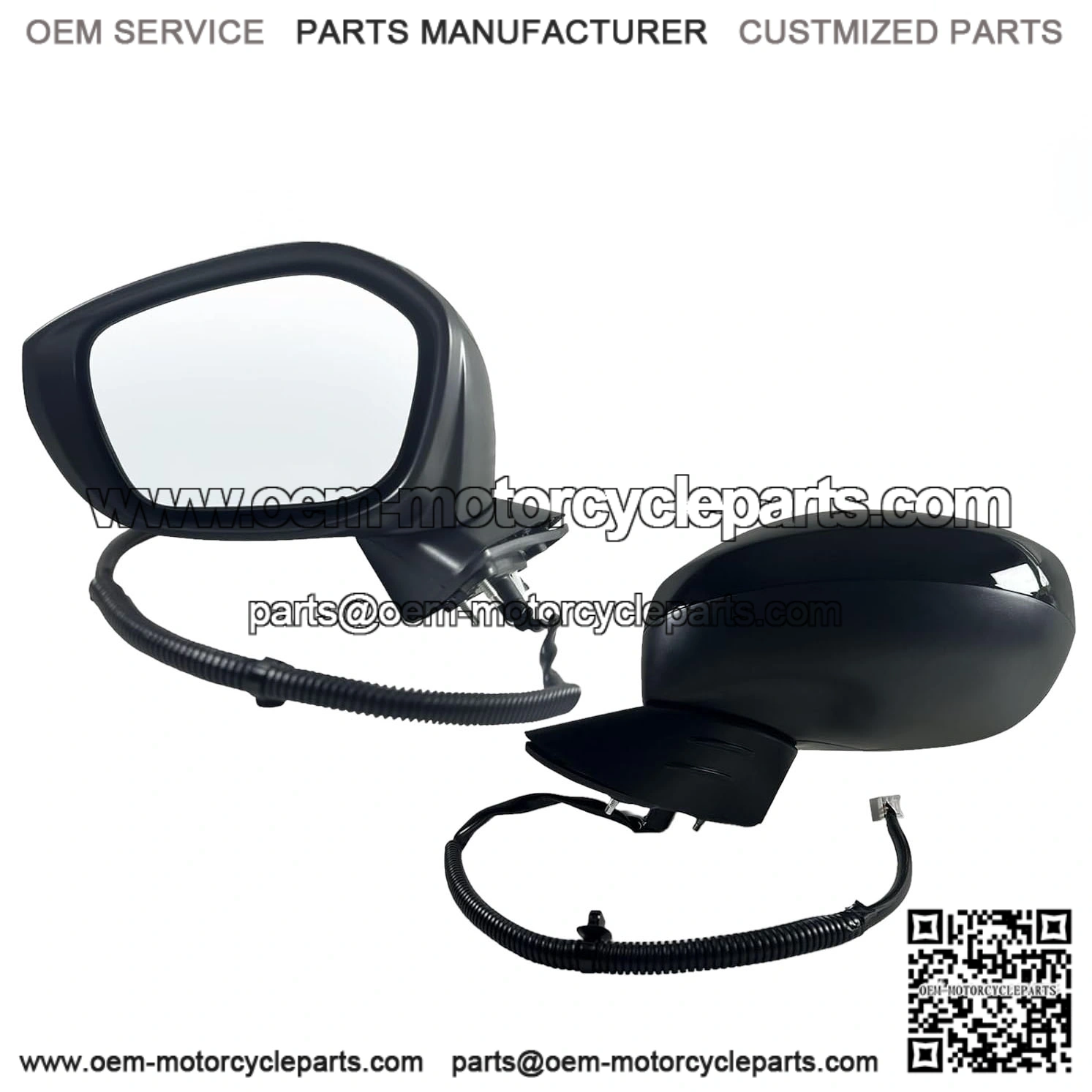 Left Driver Side Mirror Fits 2022-2026 Honda Civic Sedan/Hatchback, Power Glass, Manual Folding, Match to Crystal Black Pearl, Replace HO1320350 (3 Pins)