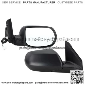 Right Passenger Side Door Mirror Compatible With 2012-2016 Honda CRV CR-V, Manual Folding, Power Glass, Black, Replace # 76208-T0A-A11 (3 Pins)