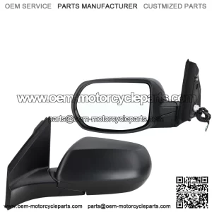 Left Driver Side Mirror Compatible With 2012-2016 Honda CRV CR-V, Manual Folding, Power Glass, Black, Replace # 76258-T0A-A11 (3 Pins)