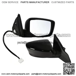 Right Passenger Side Mirror Fits 2013-2017 Honda Accord Sedan/Coupe, Power Glass, Without Heated, Without Turn Signals, Without Blind Spot, Match Black, Replace 76208T2FA11 (3 Pins)