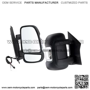 Right Passenger Side Door Mirror Compatible With 2014-2026 Ram Promaster 1500 2500 3500, Power Glass, Power Folding, Turn Signal, Heated, Black, Replace CH1321432, 5VF00JXWAG (8+2 Pins)