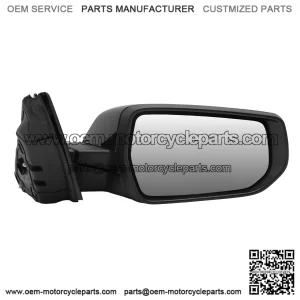 Passenger Side View Mirror Compatible with Chevy Malibu 2016-2022, Blind Spot Detection, Memory, Heated, Turn Signal Light, Manual Folding, 12 Pins, Gloss Black