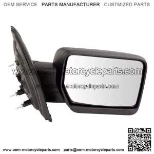 Passenger Side Power Mirror, Textured Black, Manual Fold, Compatible with 2009-2014 Ford F-150 (FO1321348 FO1321408)