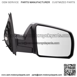 Passenger Side Mirror Assembly, Power Heated, Blind Spot, Foldaway, Chrome, Smooth Textured Black, Compatible with 2014-2021 Toyota Tundra Limited