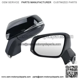 Left Driver Side Mirror Compatible with Toyota RAV4 2019-2024, Power Heated, Turn Signal, Blind Spot, Door Rear View Mirrors, 8 Pins, Black