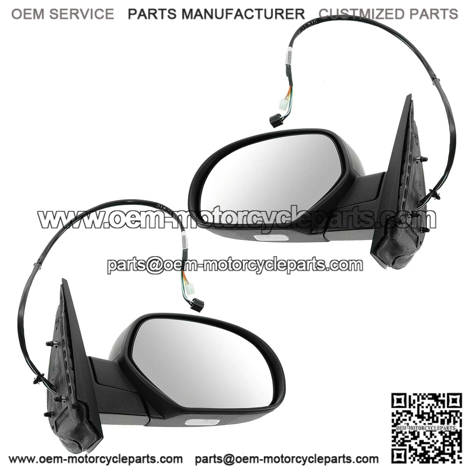 Driver and Passenger Side Mirror Assembly 2 Piece Set, Power Heated, No Memory, Black, Compatible with 2007-2013 Chevy Avalanche Suburban, 2007-2014 Suburban GMC Yukon Yukon XL 1500