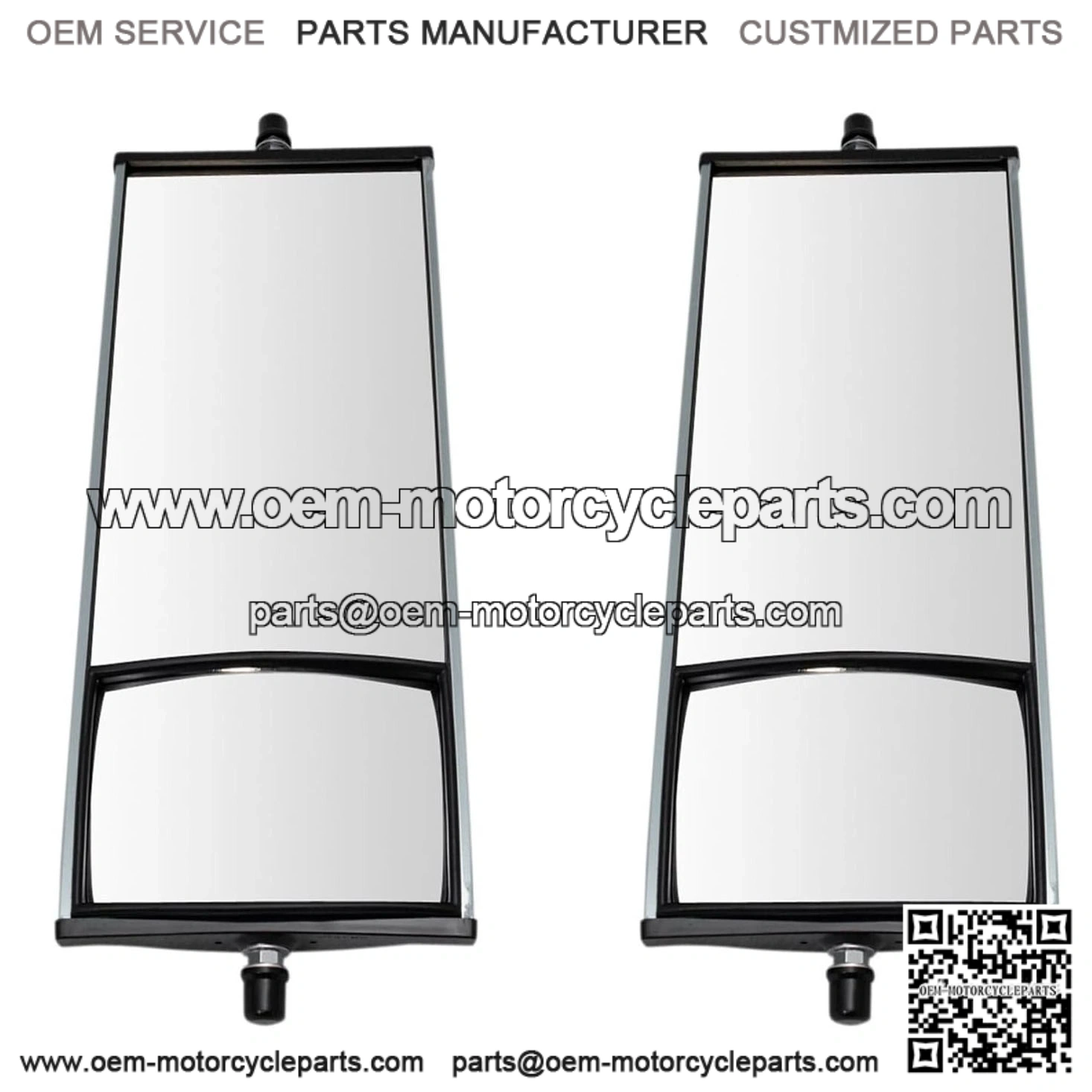 West Coast Mirrors, Manual, 16 x 6.5 Inch, Aluminum, Convex, Left and Right, Compatible with 2000?C2017 Ford F-650, 1997?C2009 Chevrolet T6500, 1997?C2009 GMC T6500, 2011?C2018 Ram 4500, 2000?C2019 Volvo VNL, 2002?C2017 Isuzu NPR