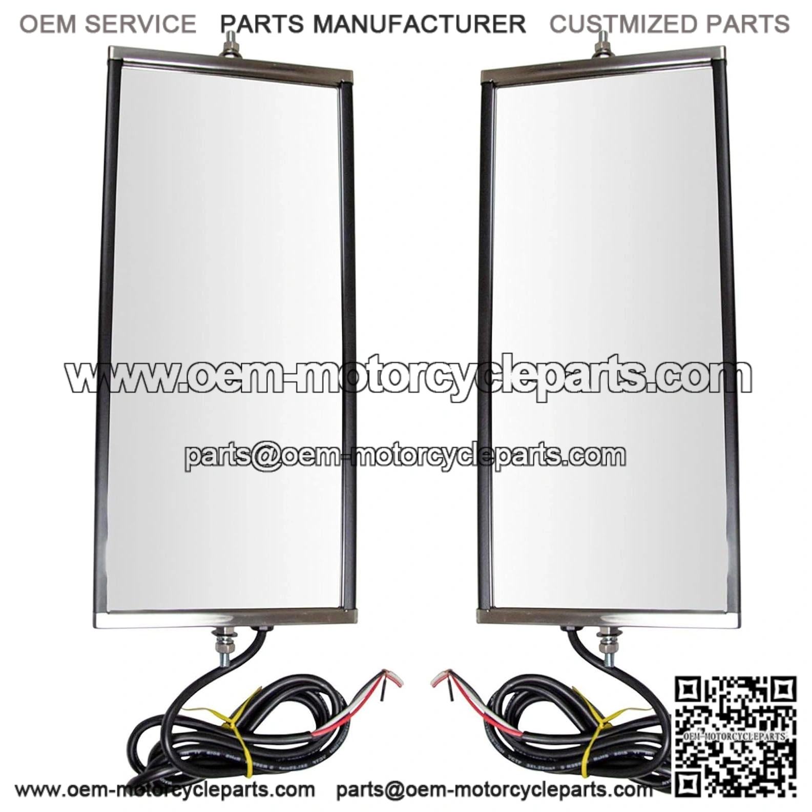 West Coast Mirror Set, Heated with Turn Signal, 16 x 7, Manual, Compatible with 2000?C2017 Ford F-650, 1997?C2009 Chevrolet T6500, 1997?C2009 GMC T6500, 2011?C2017 Ram 4500, 2003?C2019 Freightliner M2 106, 2013?C2019 Kenworth T680