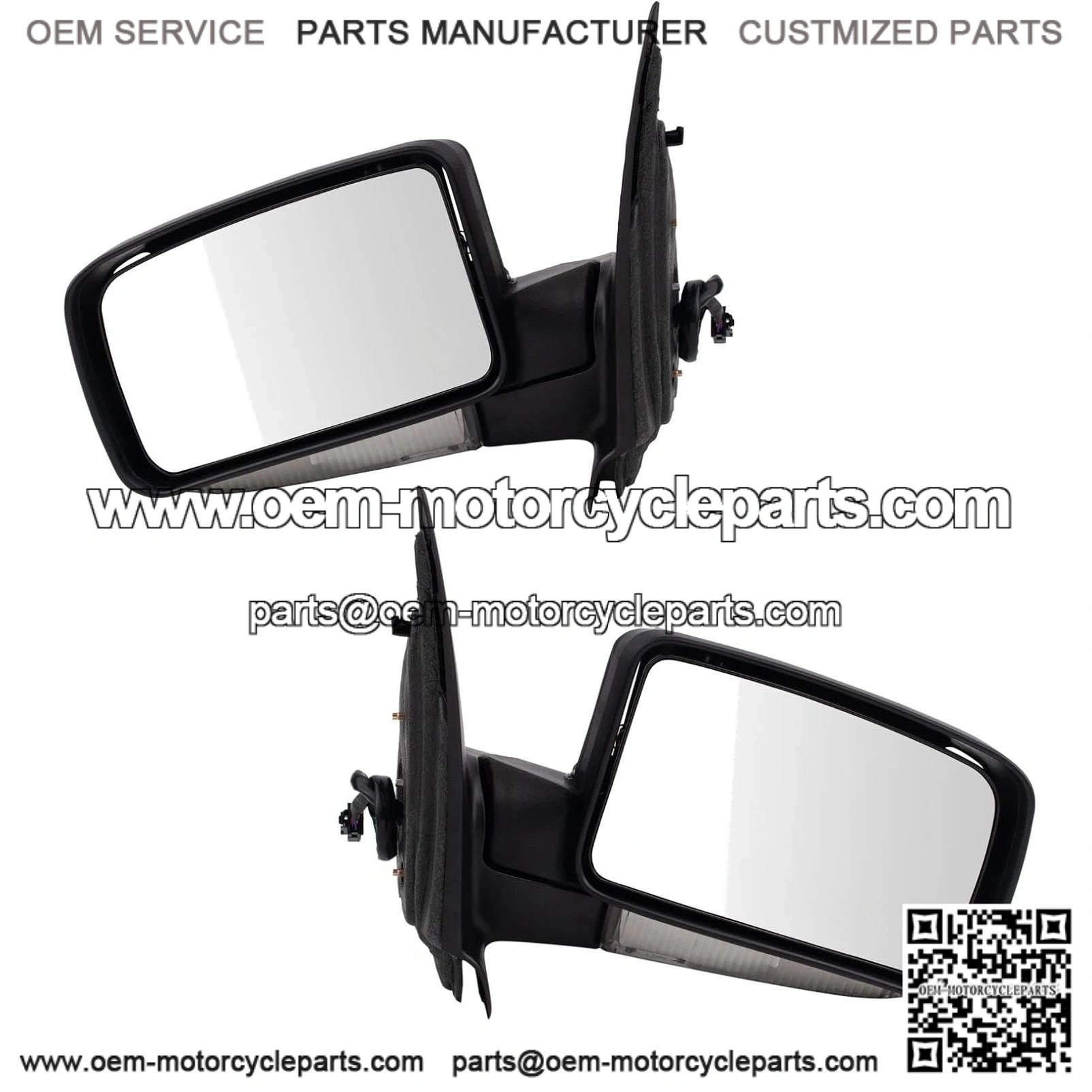 Driver and Passenger Side Mirror Assembly Set, Power Heated, Memory, Power Folding, Turn Signal, Puddle Light, Smooth Black Paint to Match, Compatible with 2005-2006 Ford Expedition, 2003-2006 Lincoln Navigator