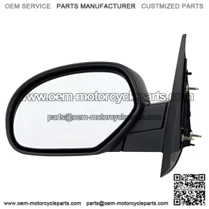 Driver Left Manual Textured Black Side Door View Mirror For Chevrolet Chevy Silverado, GMC Sierra 1500 2500 3500, Tahoe 2007-2014