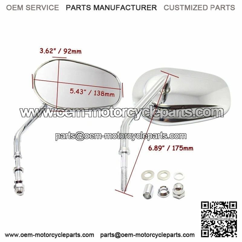 Side Mirrors ?C Chrome for Harley Davidson Sportster 1200 Custom XL1200C - Image 2