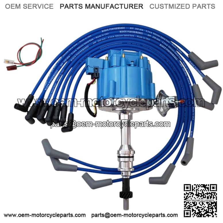 High Performance HEI Distributor & 8.5mm Spark Plug Wire Set for Ford 351W Windsor Small Block