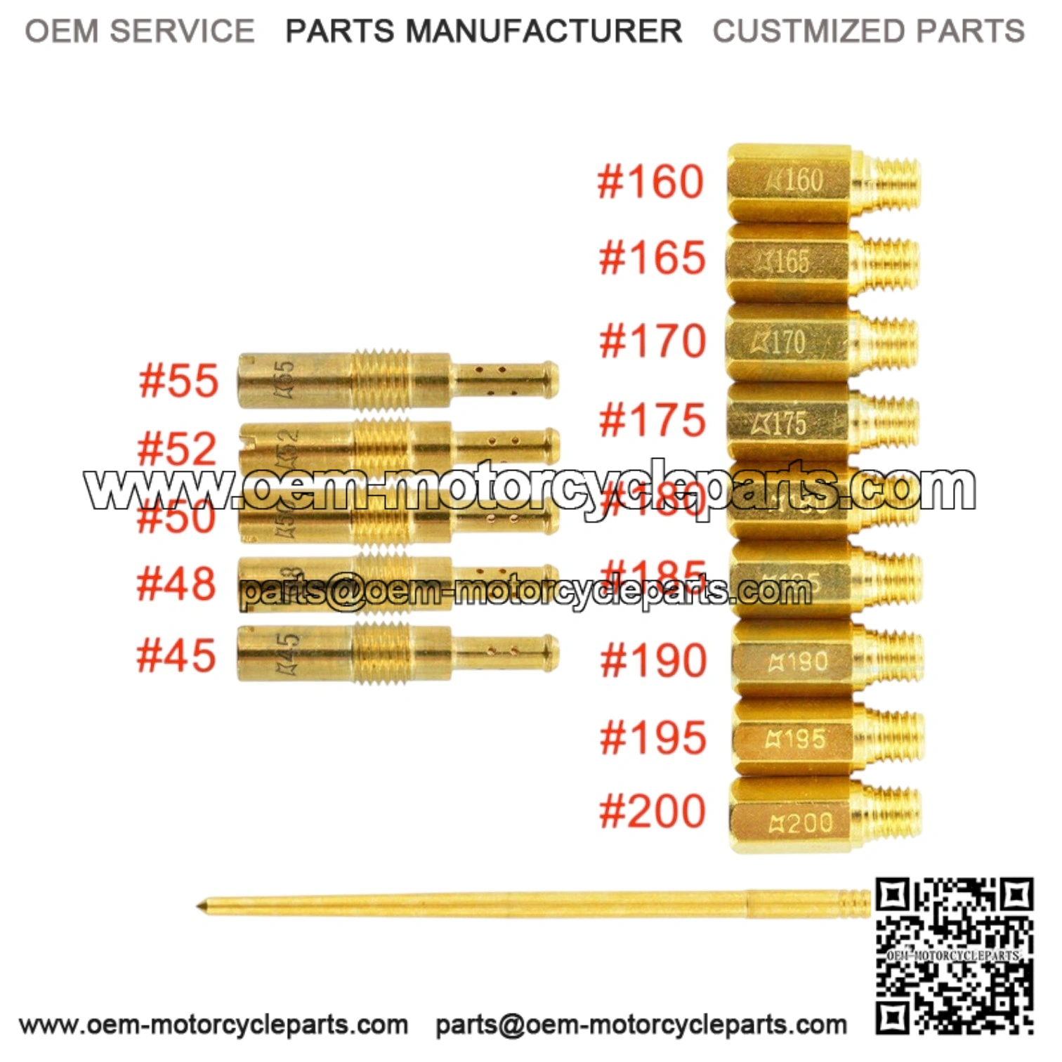 Carburetor Main Pilot Slow Jet Needle for Honda CRF450R CRF450X Suzuki DRZ400 RMZ450