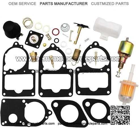 KIPA VW SOLEX Brosol Bocar Carburetor Rebuild Kit for 28 30 34 PICT-3 with Float & 12V Cut Off Solenoid