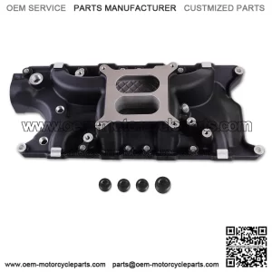 2121 8124 Intake Manifold ?C Aluminum Dual Plane Compatible with Ford Windsor Small Block SBF 1962-2001 260 289 302W V8 ?C Idle-6,500, DM-3212-N ?C Black