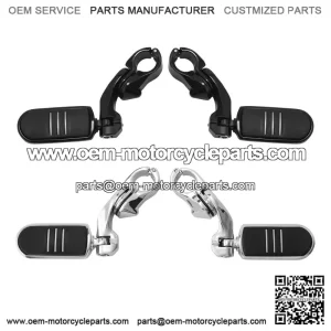 Short Angled Highway Engine Guard Footpegs ?C 1 1/4" Fit for Harley Touring